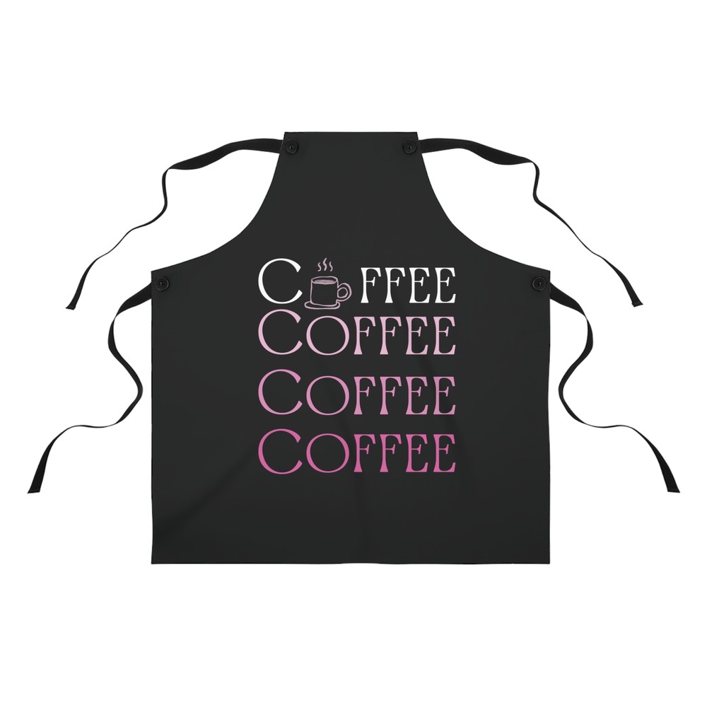 Coffee Apron Pink Font Black style