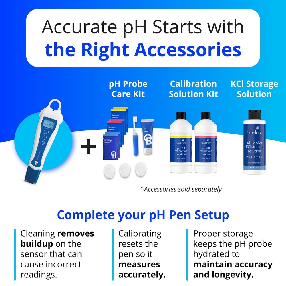 pH Pen - ± 0.1 pH Accurate, Durable Double Junction Probe, Waterproof & Float...