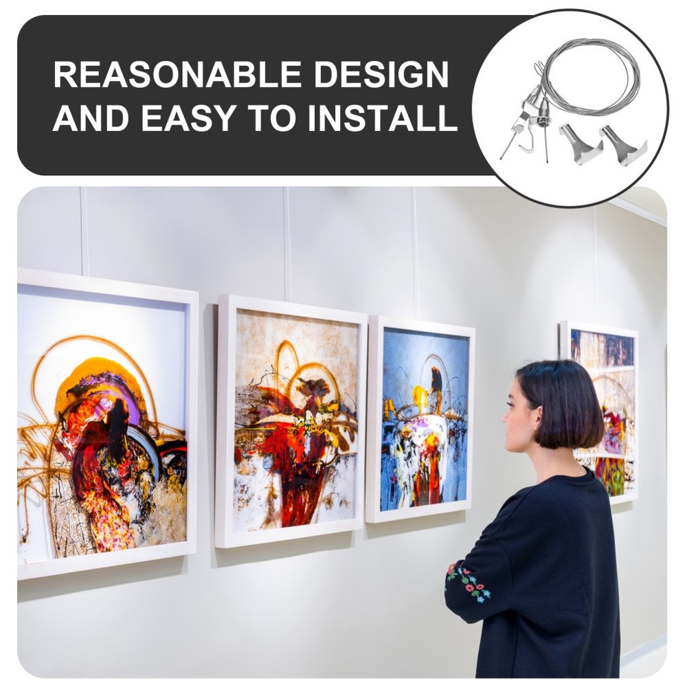 Picture Frame Hangers Adjustable Wall Hanging Kit Mirror for The