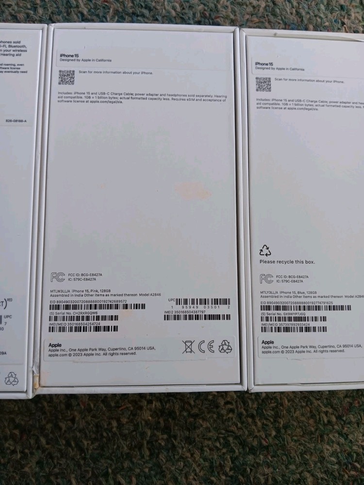 Apple Iphone 15 11 Box Only X4