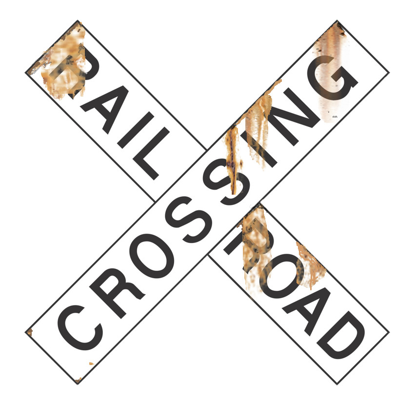 O Scale - Weathered Modern Crossbucks - 2 Pack