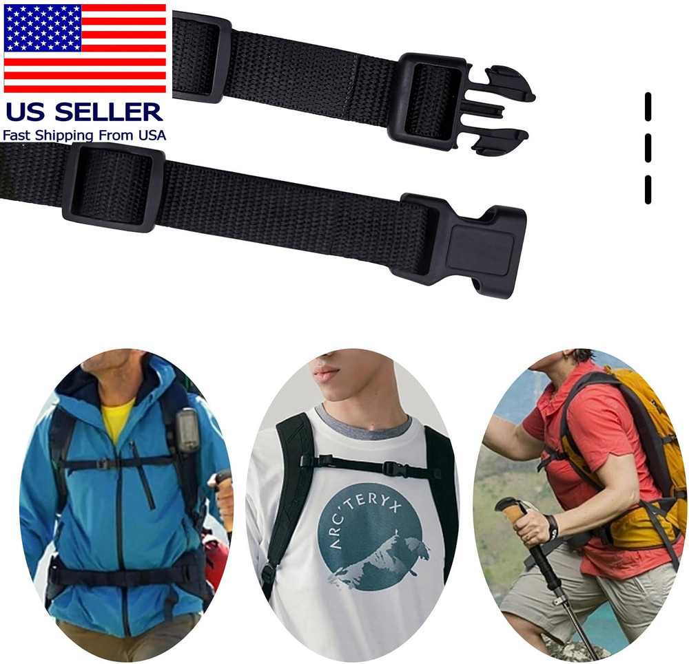 Adjustable Backpack Chest Strap Replacement Backpack Waist Strap Sternum Strap C