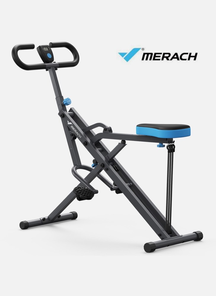 MERACH Squat Machine Adjustable Resistance Glutes Workout Foldable Easy Setup