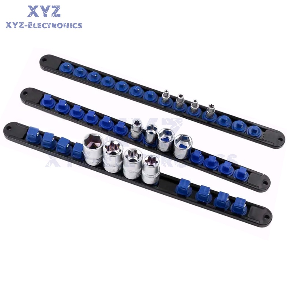 Sleeve Socket Organizer 1/2" 3/8" 1/4"Drive Socket Rail Mountable Sliding Holder