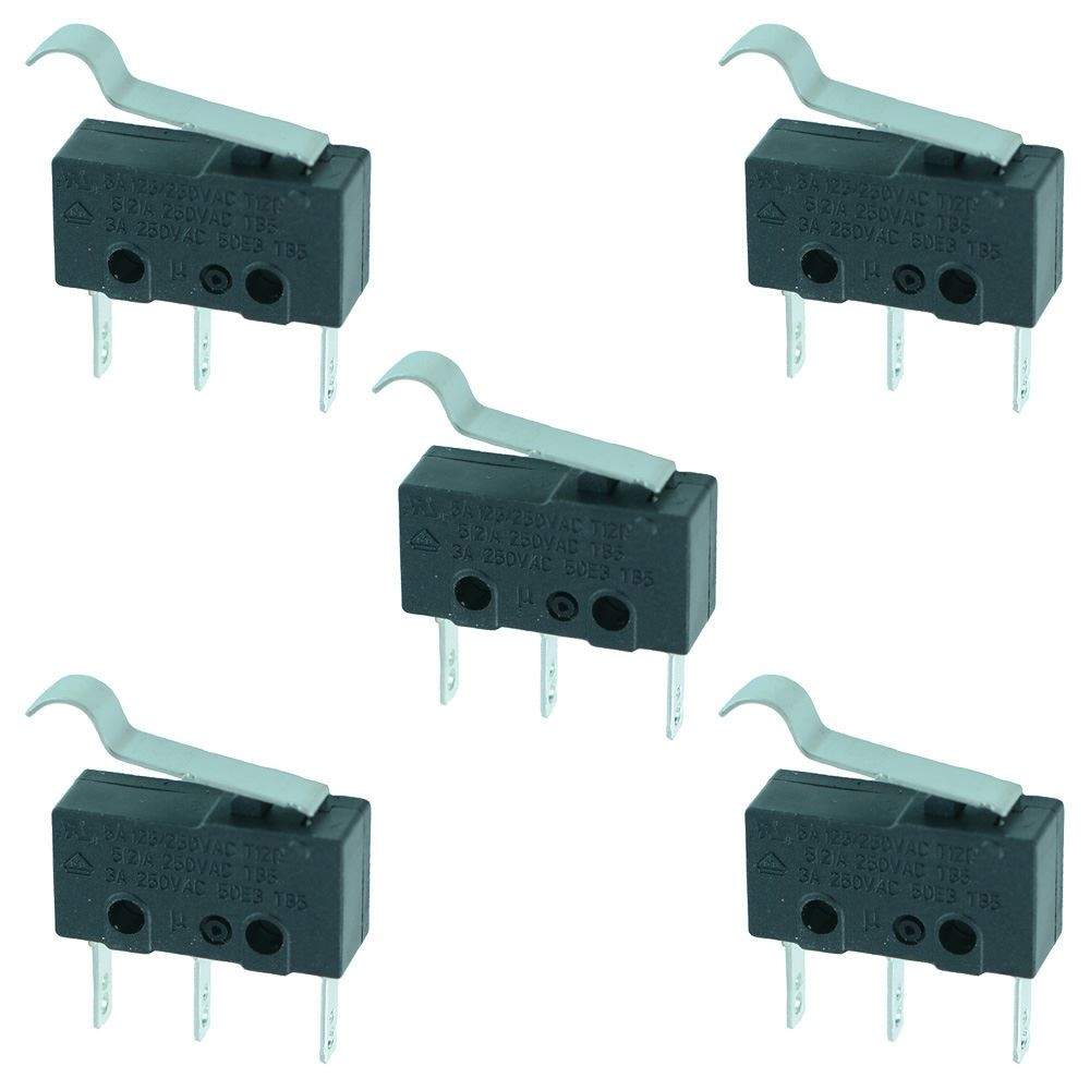 5 x Arc Lever V4 Miniature Microswitch SPDT 5A Micro Switch