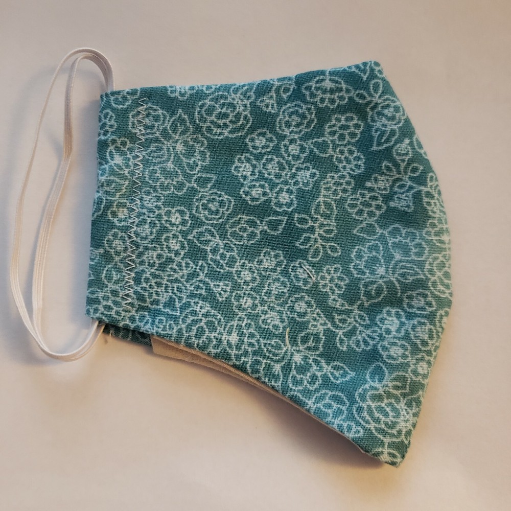 Handmade washable face mask with filter pocket