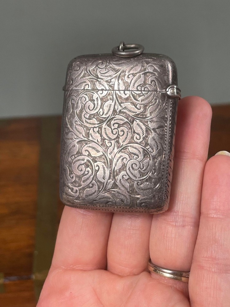 Solid Silver Vesta Box Match Safe William Henry Johnson