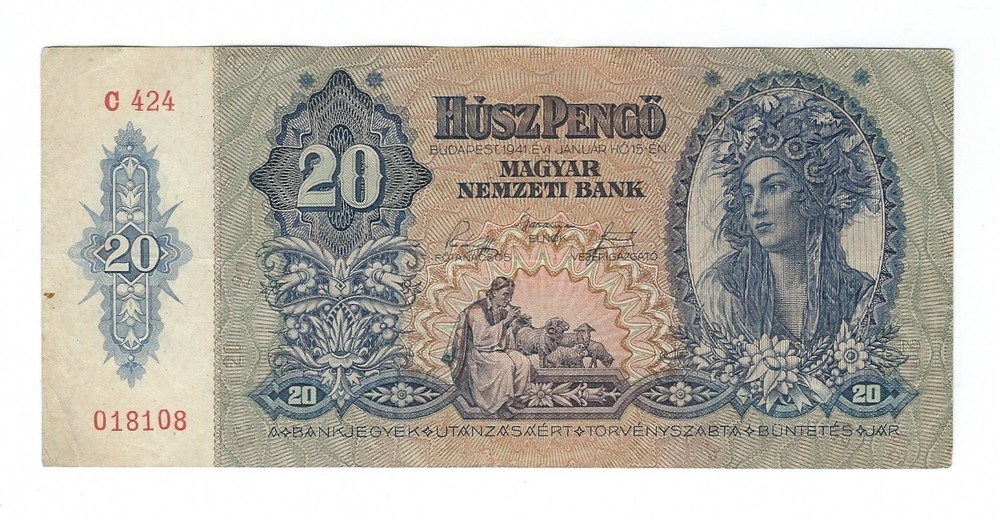 Hungary - 20 Pengo, 1941
