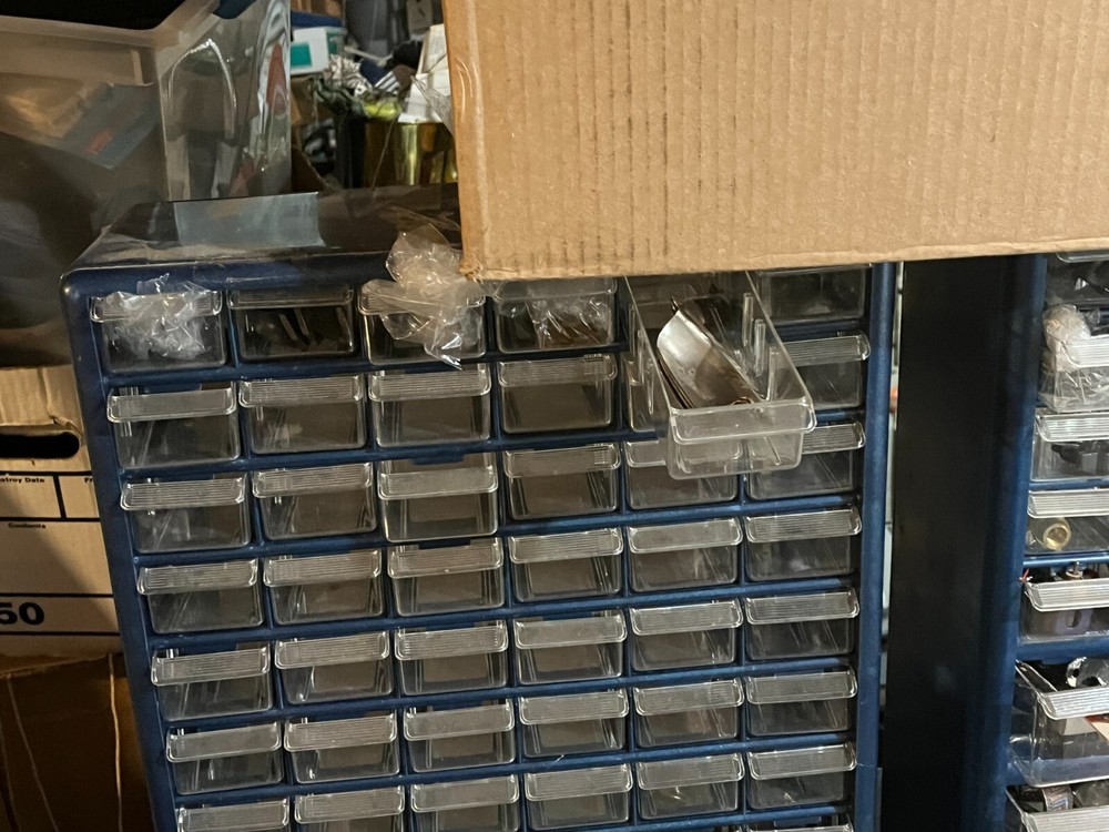 Lot 3 Vintage Metal Drawer Pull Cabinet Handle Cupboard Bin Hardware