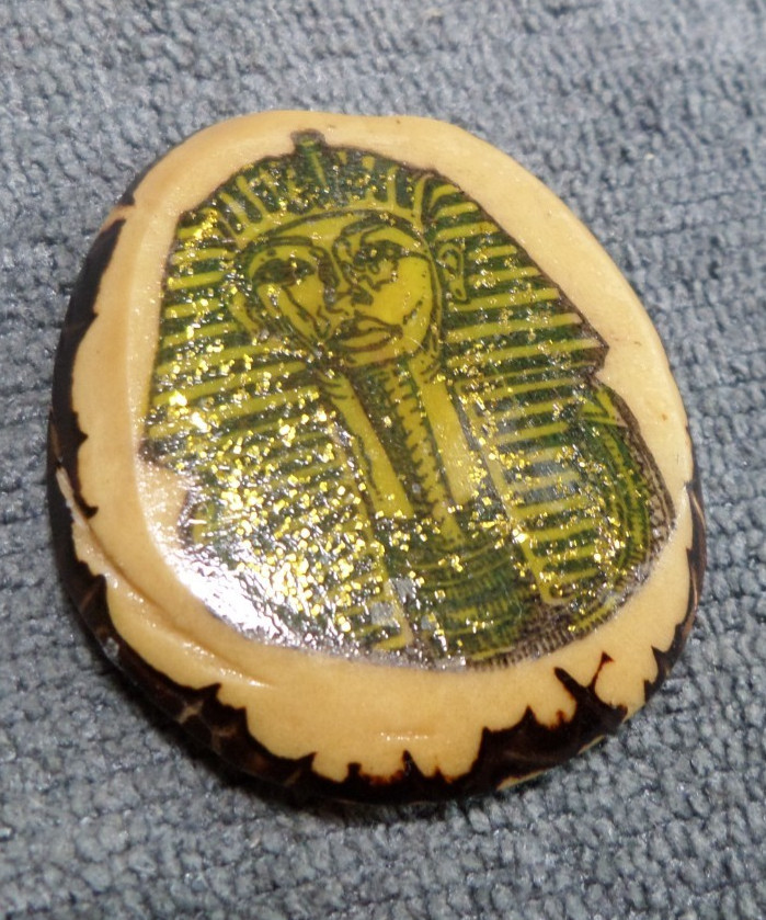 Vintage Artisan Button Egypytian King