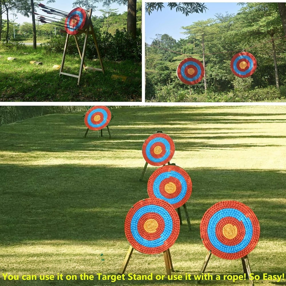 Durable 5-Layer Traditional Straw Archery Target for Compound Bows 20x20