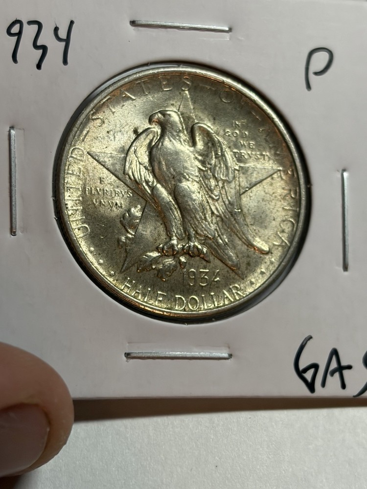 1934 Texas Commemorative Silver Half Dollar UNC Nice Strike