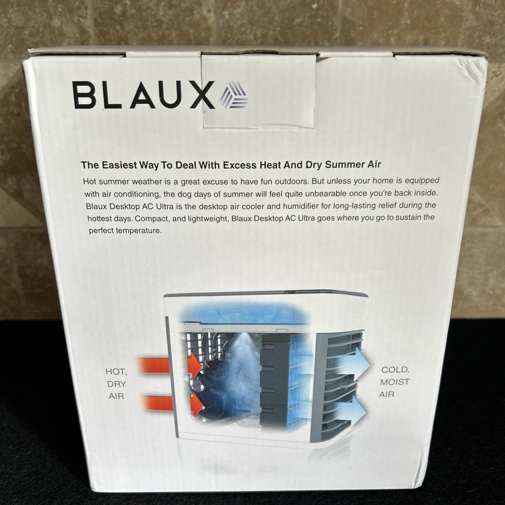 BLAUX Ultra Desktop Portable AC unit with 3 Speed Fan & Mist Function! NEW