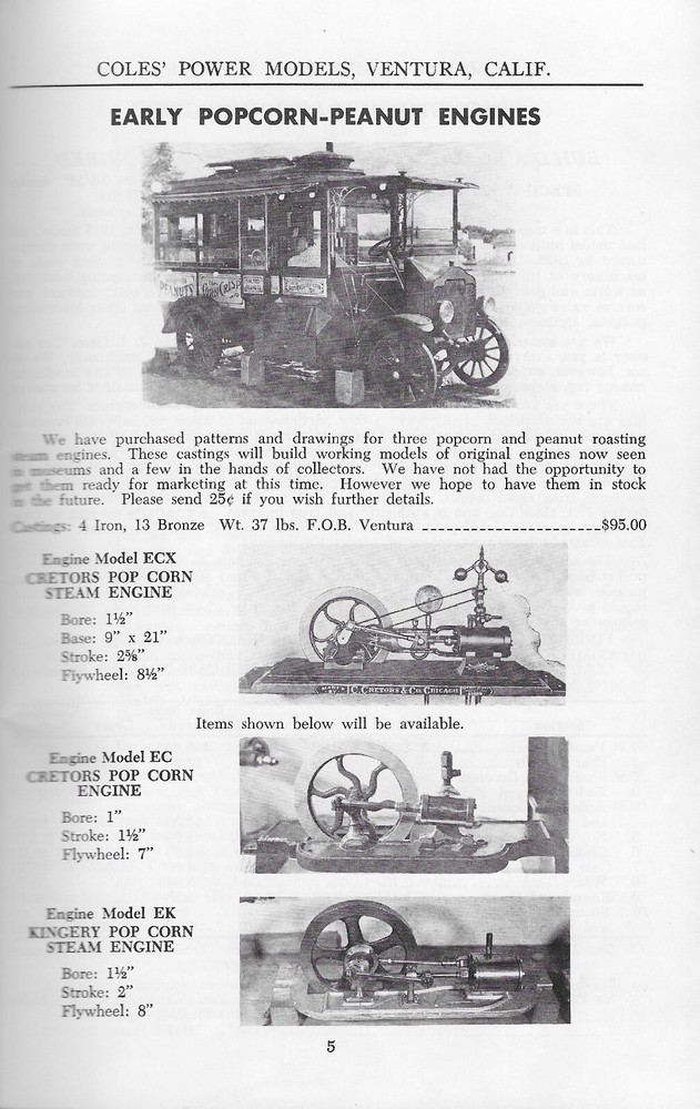 Coles Power Models Catalog No. 22 1974 Model Engineering Supplies Technical Info