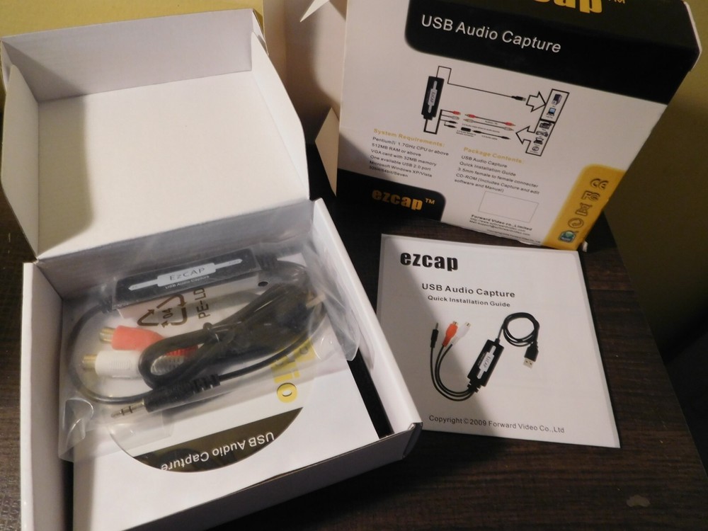 EZCAP USB Audio Capture WAV MP3 digital format