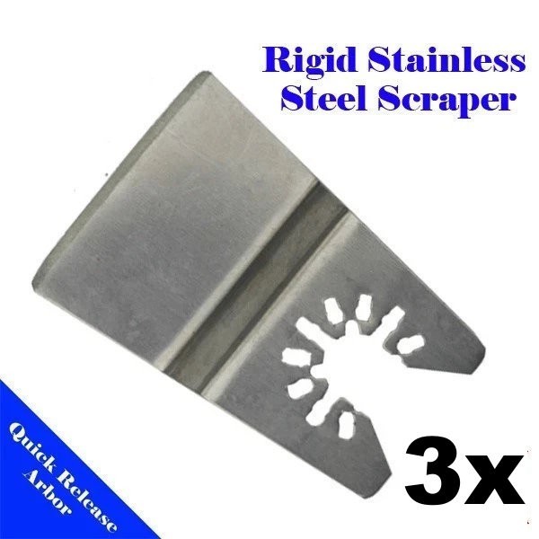 3x Scraper Blades Oscillating Multi Tool For Glue remove   Universal Fit