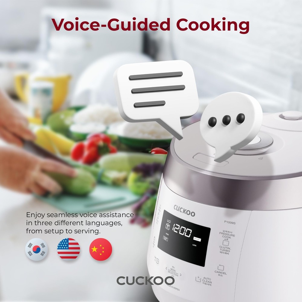 Cuckoo Heating Pressure Cooker & Warmer – 12 built-in programs, Glutinous.
