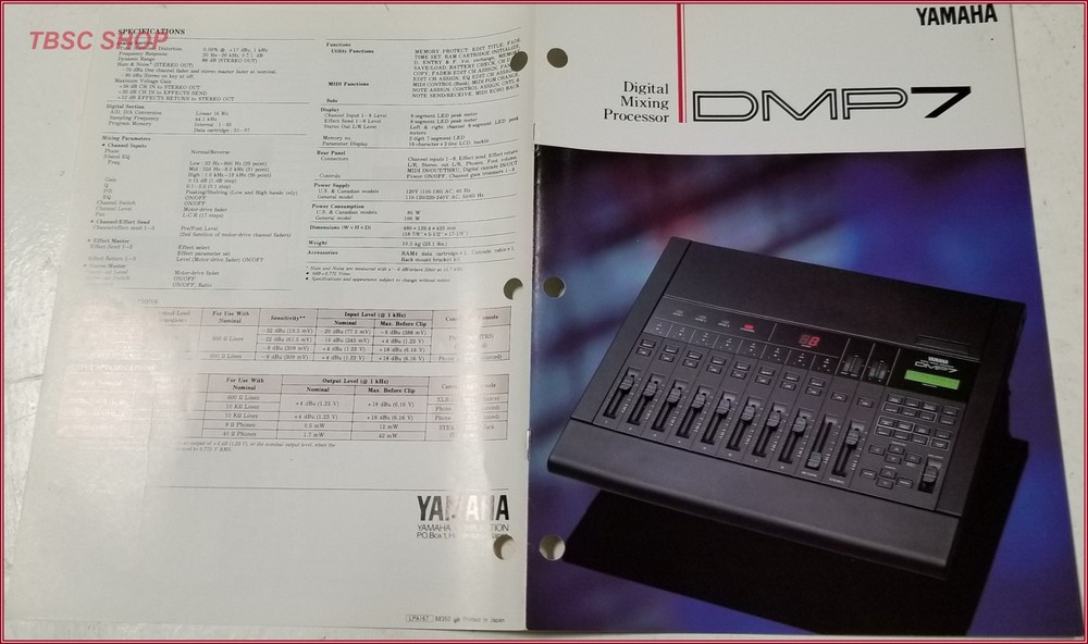 Yamaha DMP7 Digital Mixing Processor Engine Sales Brochure
