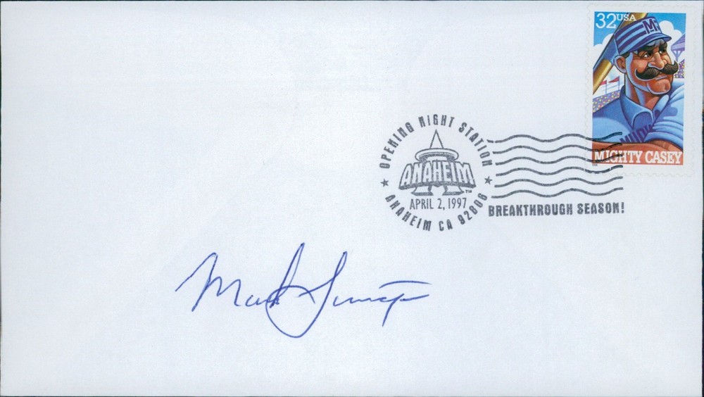 Mark Langston Anaheim Angels Signed First Day Issue Cachet JSA Authenticated