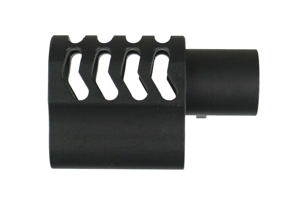 1911 .45 ACP Muzzle Brake Compensator,Chevron Side Port,Anodized Black