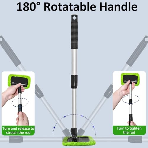 20 Pieces Windshield Cleaner Tool, Inside Car Windshield Cleaning Tool green
