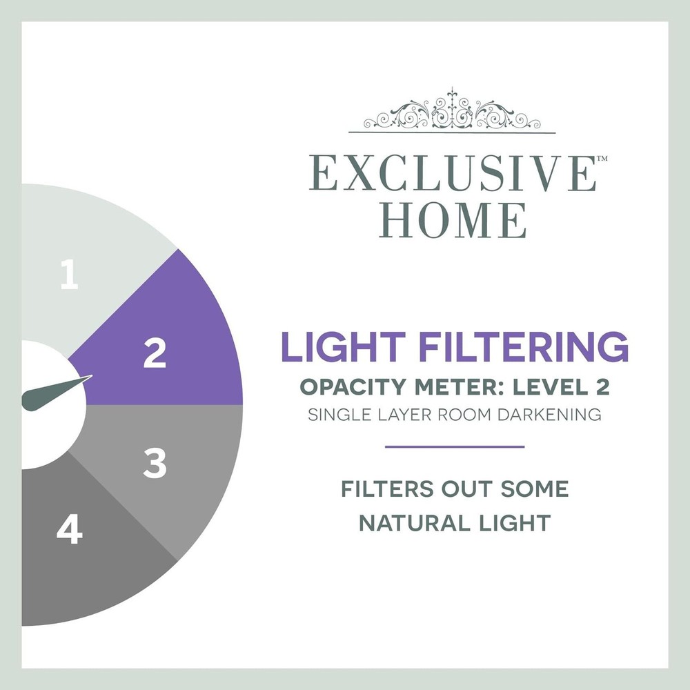 Exclusive Home Cabana Solid Indoor/Outdoor Light Filtering Hook-and-Loop Tab ...
