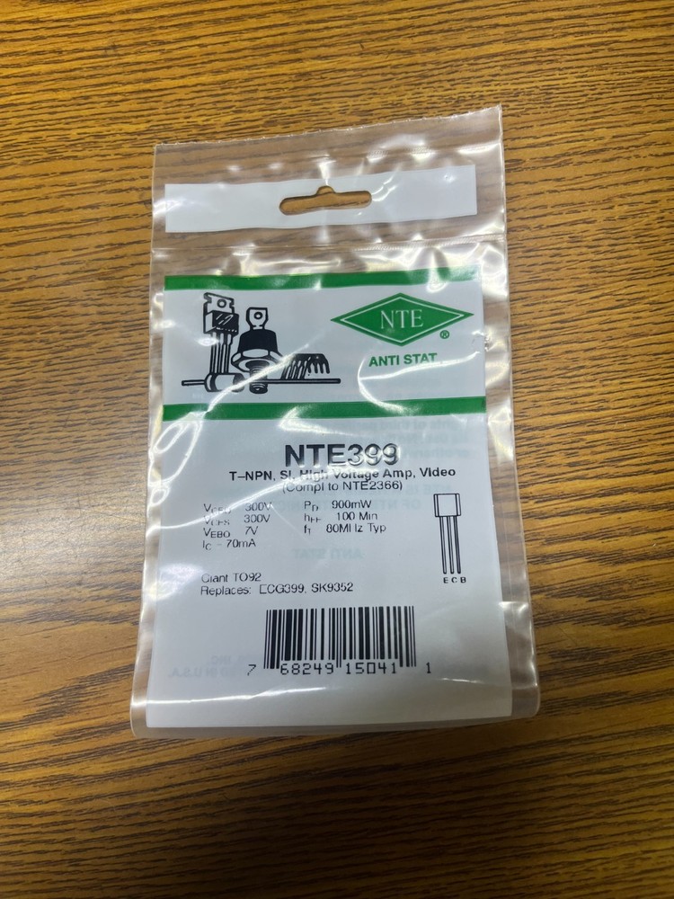 NTE399 NPN High Voltage Amp Video,