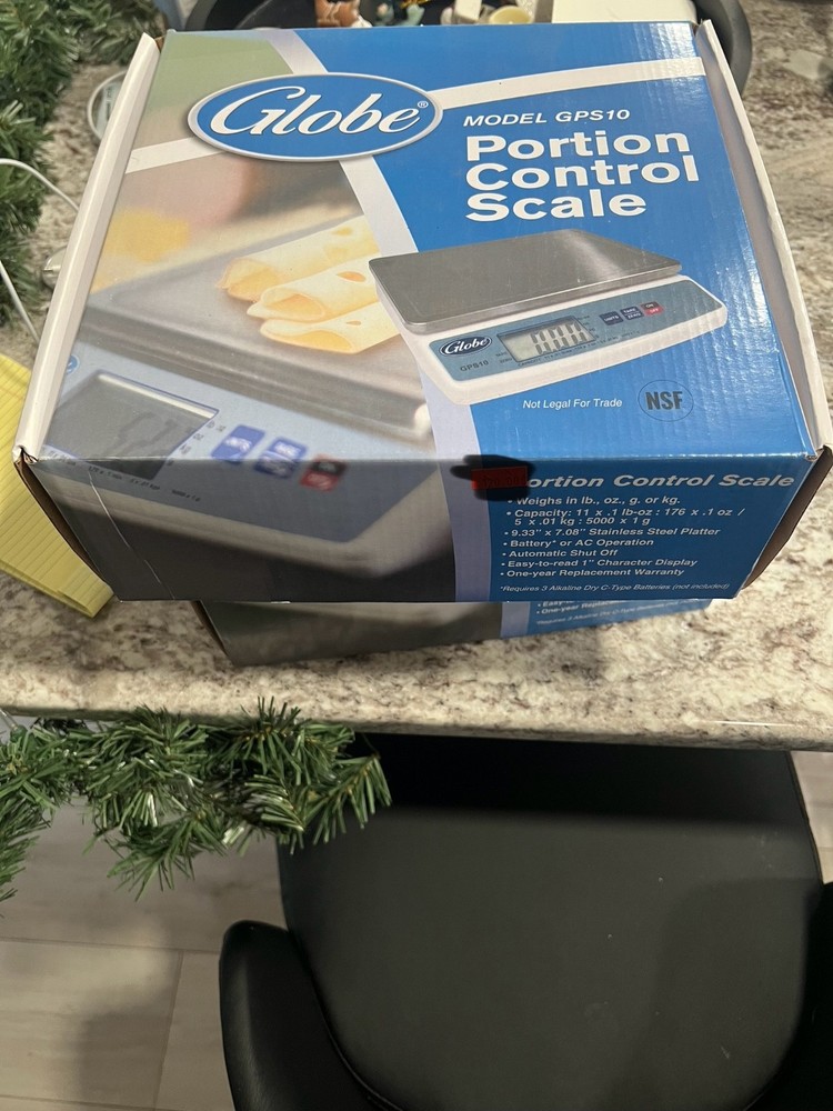 Globe 10lb Digital Portion Control Scale with LCD Digital Display