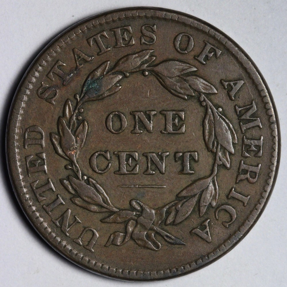 1837 Coronet Head Large Cent VF E126 SYANM
