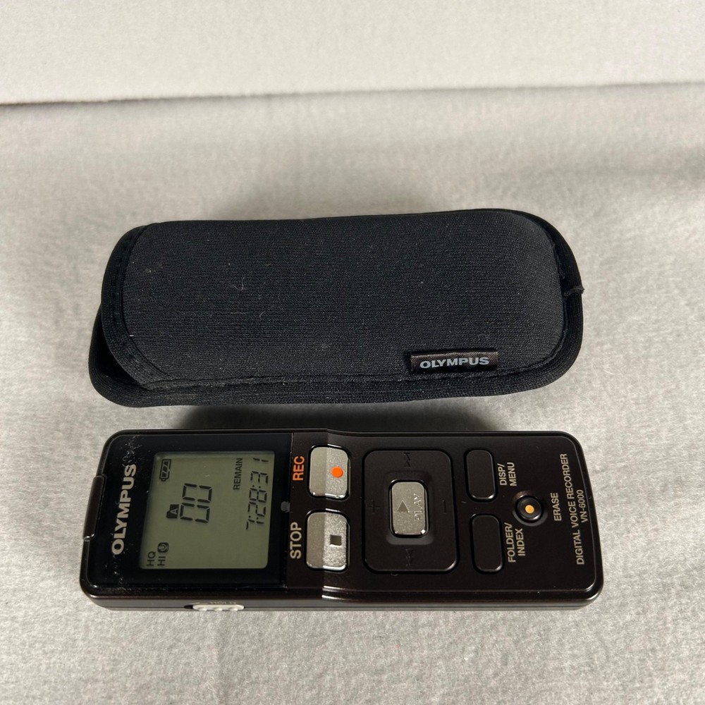 Olympus VN-6000 Digital Voice Recorder w/ Case | Tested