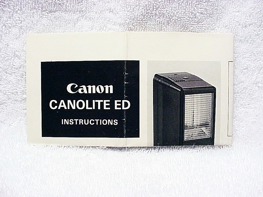 Canon Canonlite ED Instruction Book | $3.85 |