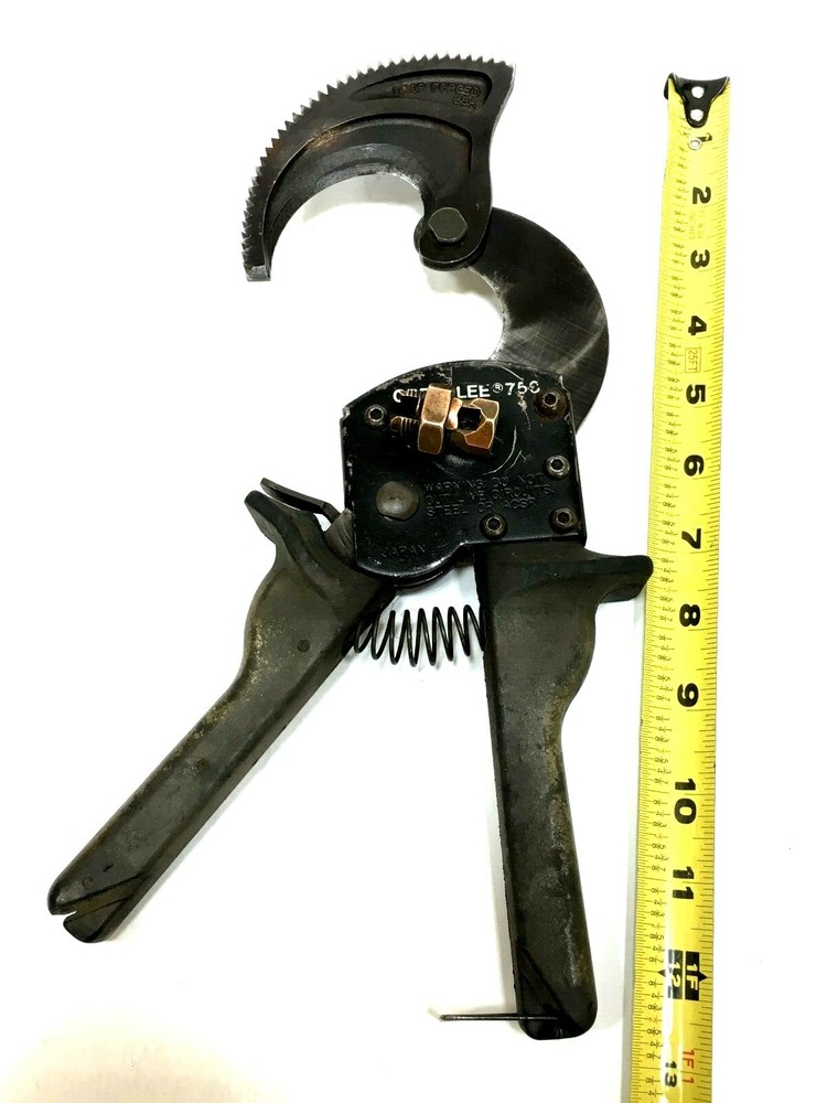 Greenlee 753 Compact Ratchet Cable Cutter Black Handles