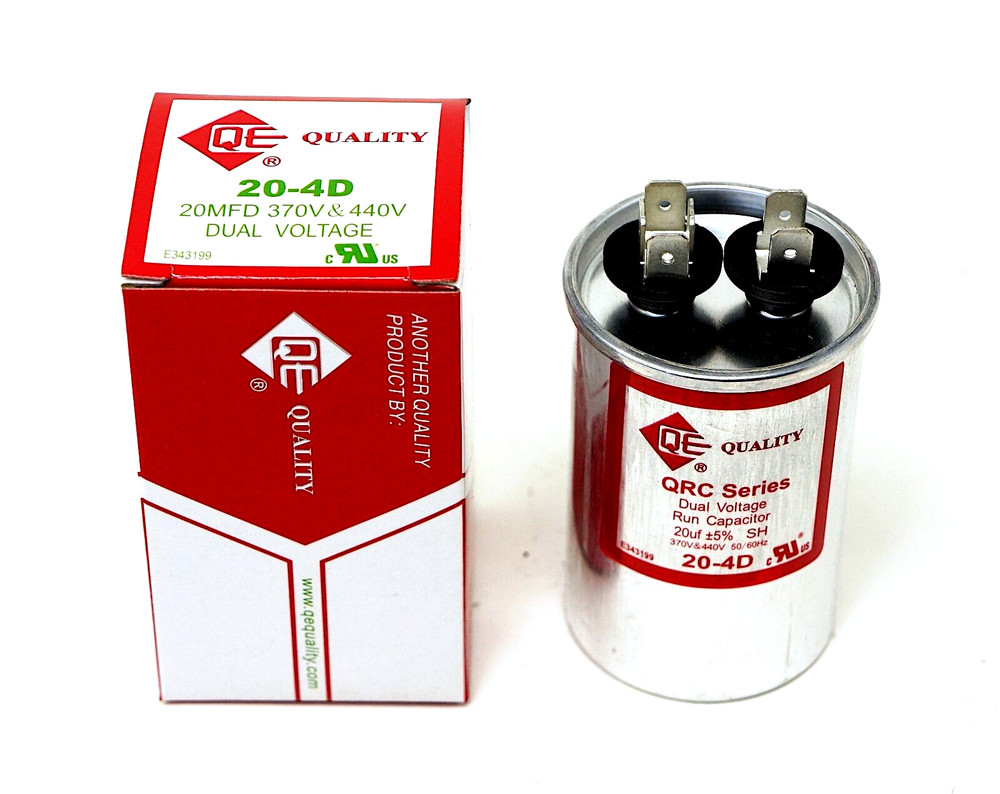 QE Quality 20 MFD Motor Run Capacitor 370 / 440 VAC