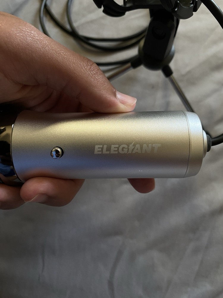 ELEGIANT USB Microphone Silver with Adjustable Stand and Pop Filter