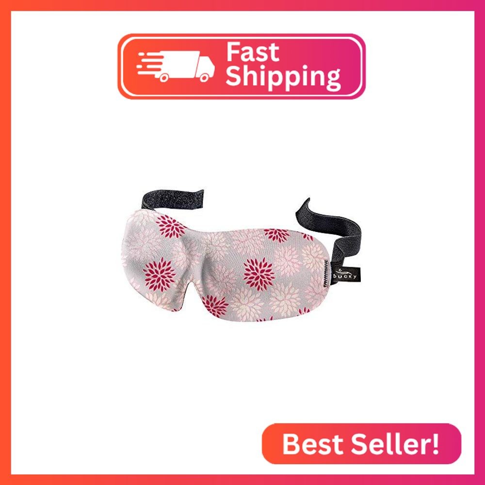 Bucky 40 Blinks No Pressure Eye Mask for Travel & Sleep, Ruby Pop, One Size