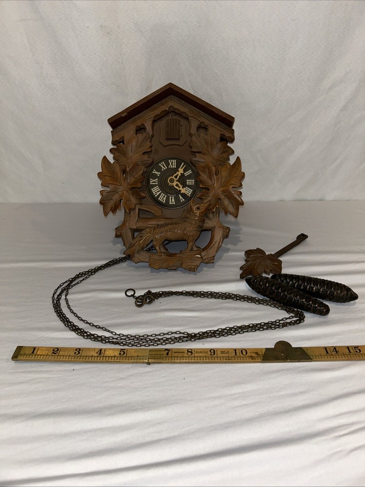 Vintage German Cuckoo Clock AS IS Made In Germany E. Schmeckenbecher