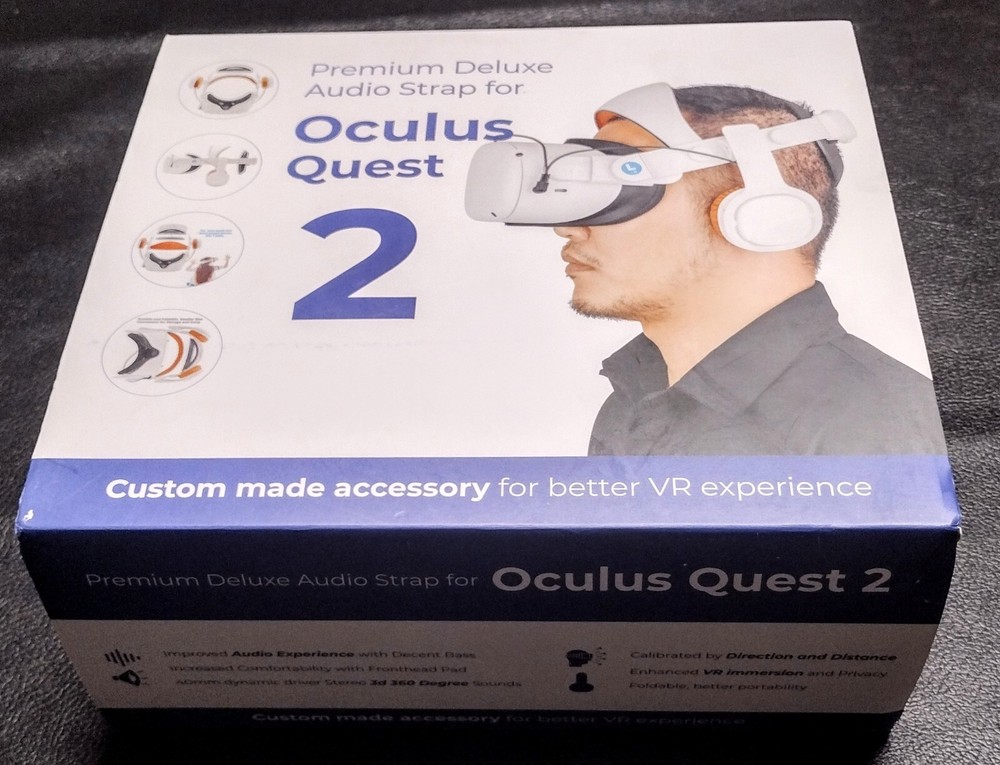 New Premium Deluxe Audio Strap for Oculus Quest 2 - Improved Audio Experience