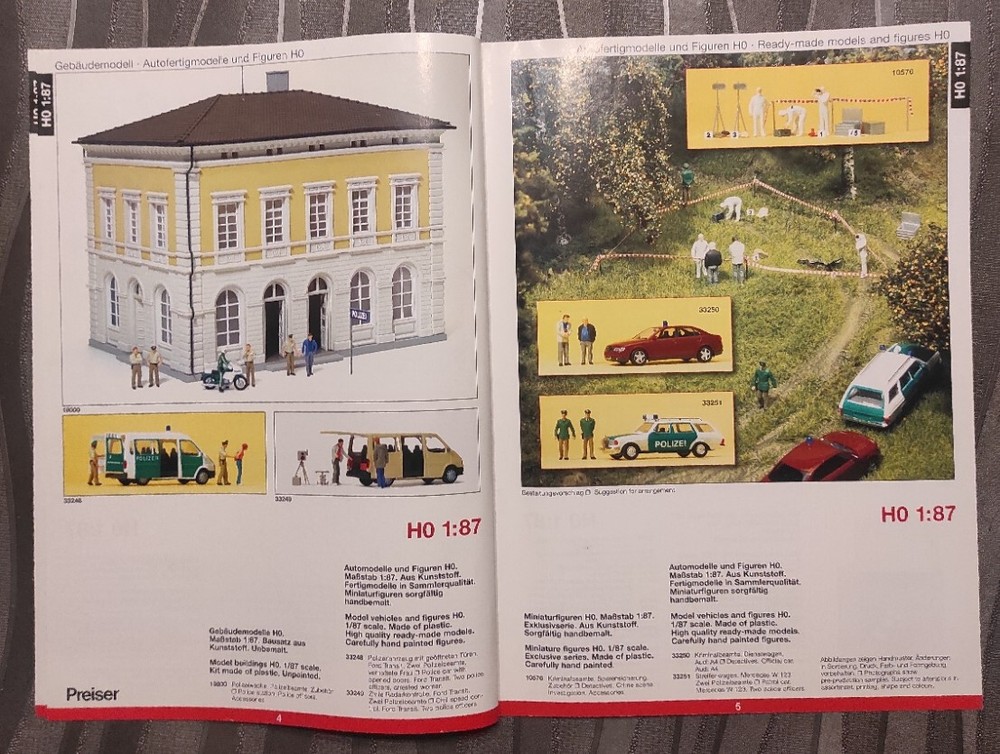 catalogue PREISER 2008 + tariff figures model railway train HO