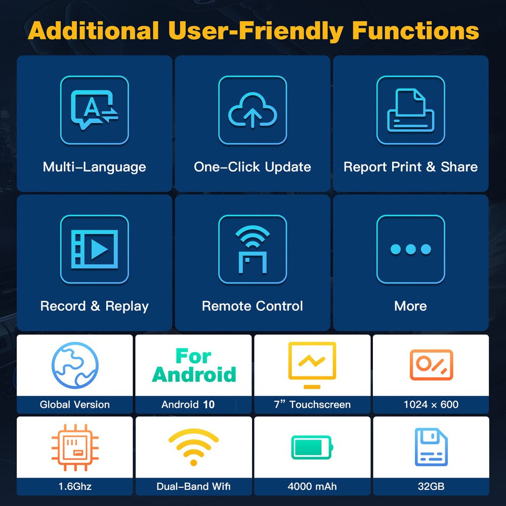 XTOOL D7 Bidirectional Full System OBD2 Auto Car Diagnostic Scanner Tool Coding