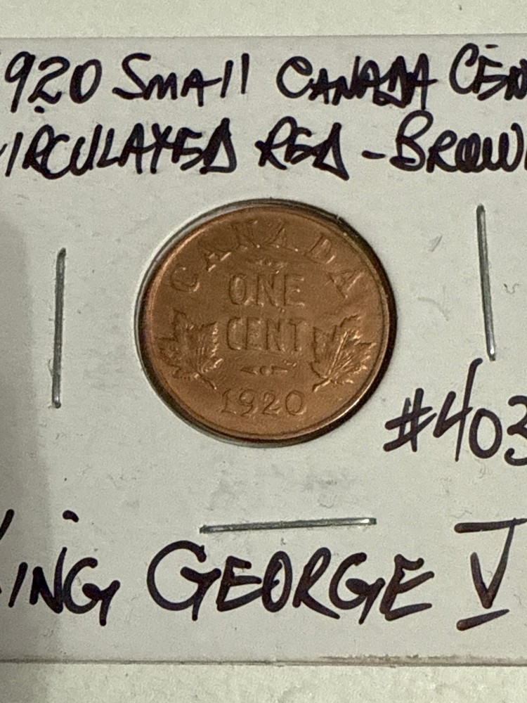 1920 canadian small cent