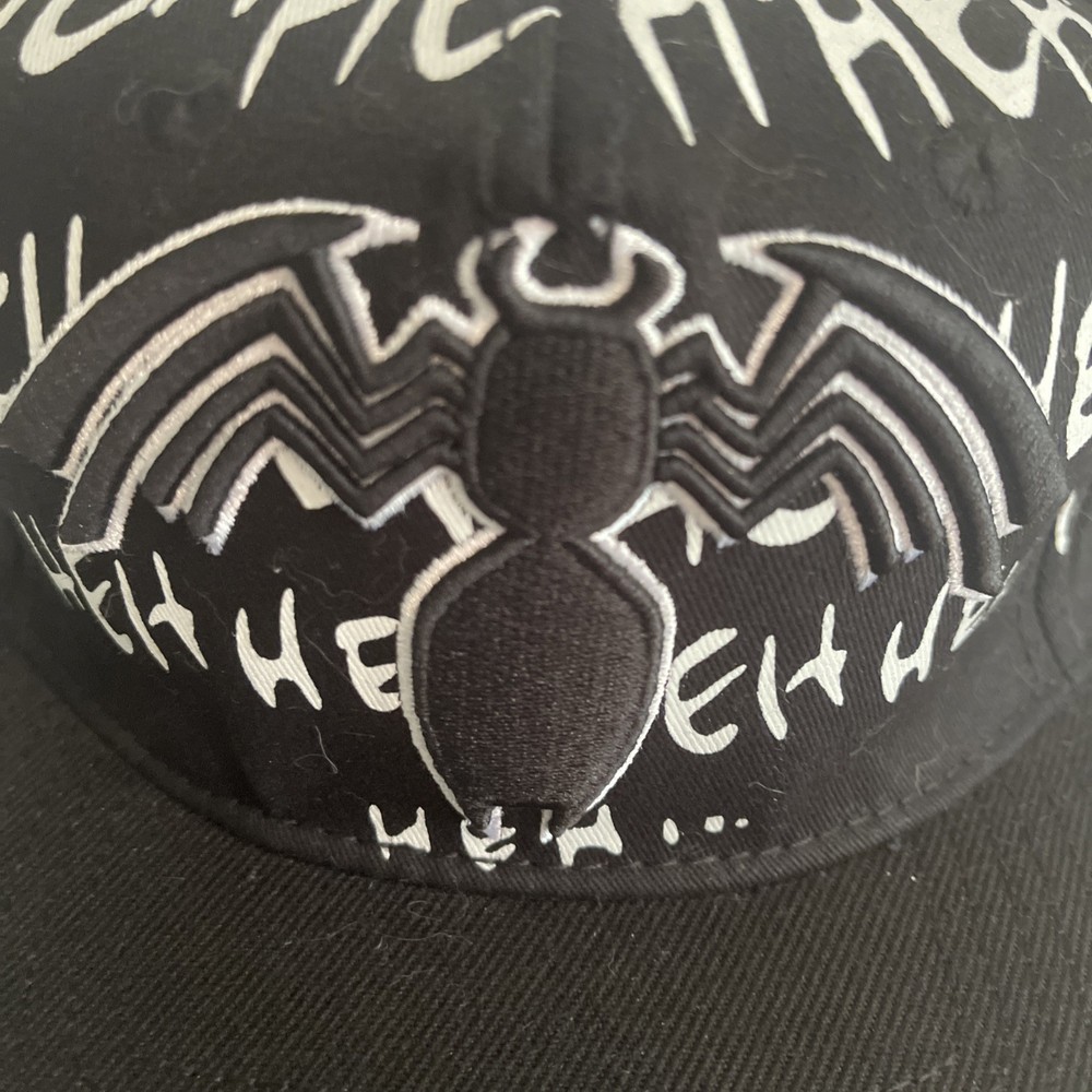 Marvel Spider-Man Venom Baseball Hat Cap, Adjustable, HEHHEH, Snapback, Black