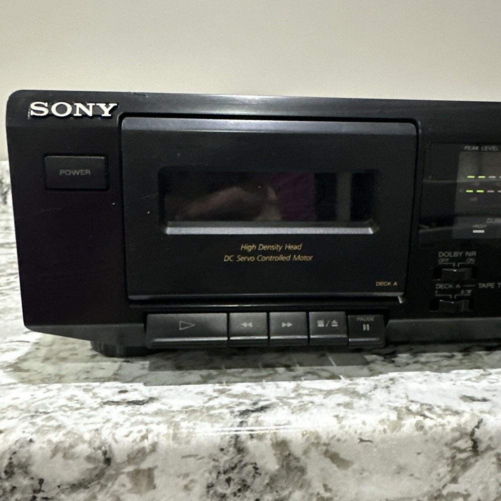 Sony TC-WE305 Stereo Cassette Deck Dual Cassette Recorder Powers On