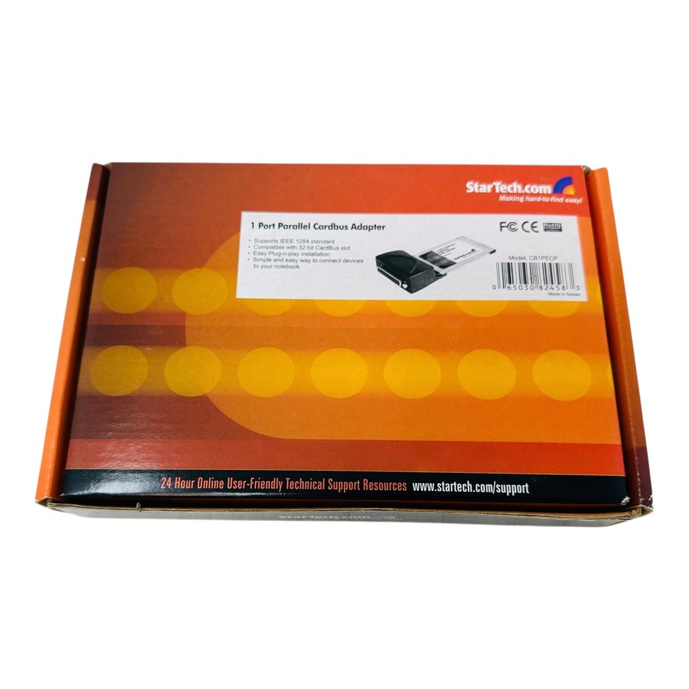 StarTech.com MODEL CB1PECP 1 PORT PARALLEL CARDBUS ADAPTER NEW IN BOX