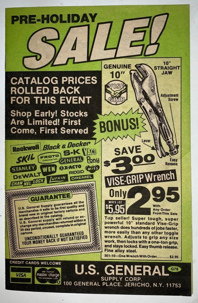 US General Advertising Flyer #G78, 1978