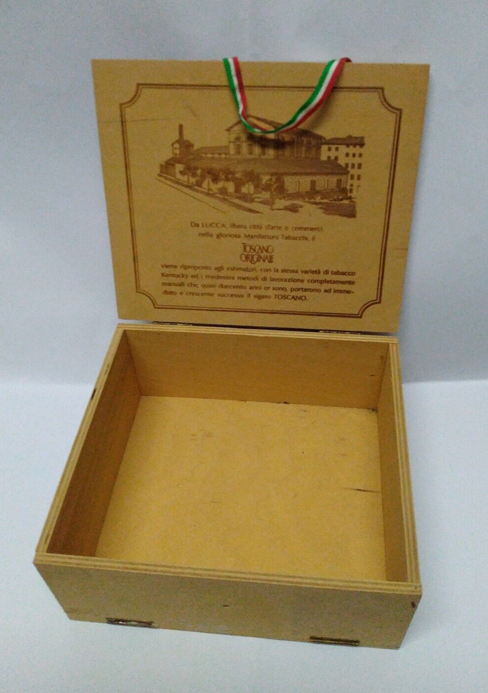 ORIGINAL TUSCAN CIGAR EMPTY WOODEN BOX