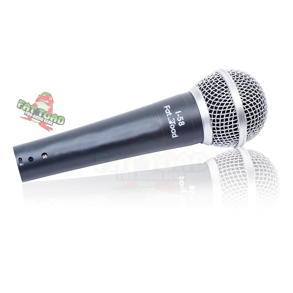 Cardioid Microphones with Clips (4 Pack) by FAT TOAD | Vocal Handheld, Wired