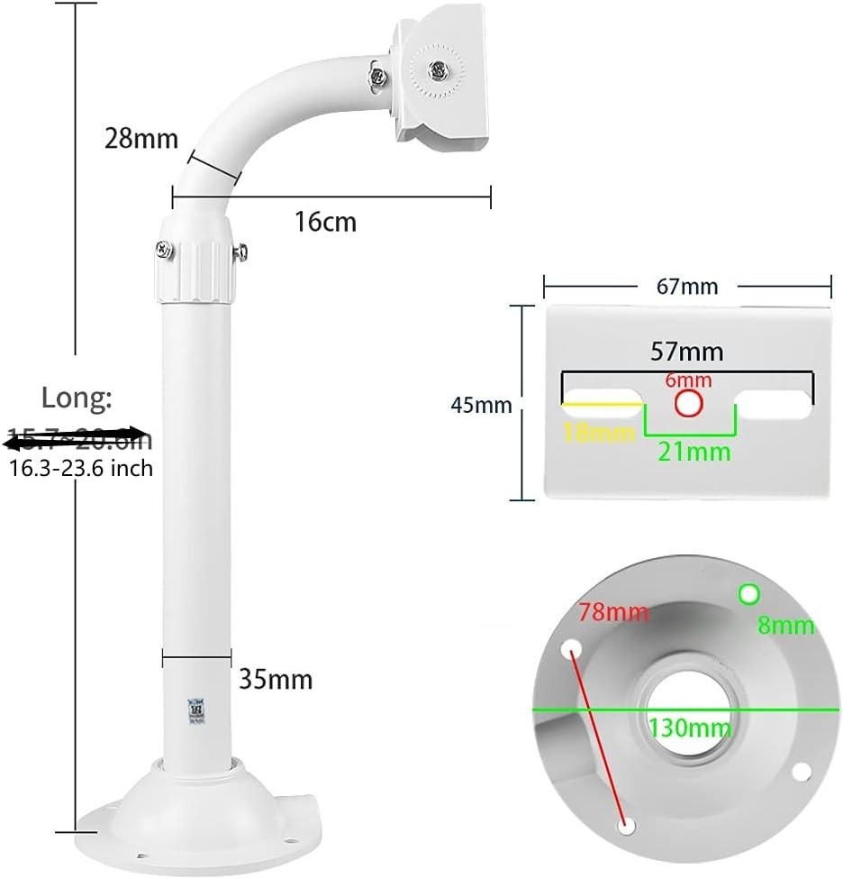 CCTV Security Camera Mount Bracket, Telescopic Adjustable Universal Wall Moun...