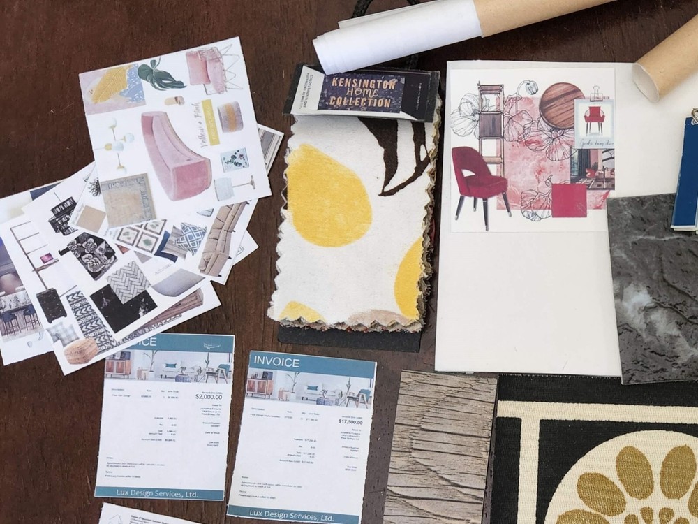 1/6 SCALE Mini Interior Design Set - Blueprints, Paint, Fabric, & Tile Samples