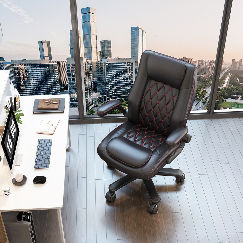 Executive PU Leather Office Chair High Back Computer Task Home Desk Chair