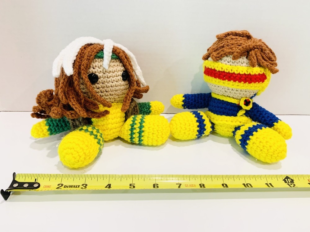Custom Marvel Rogue & Cyclops plush plushies!
